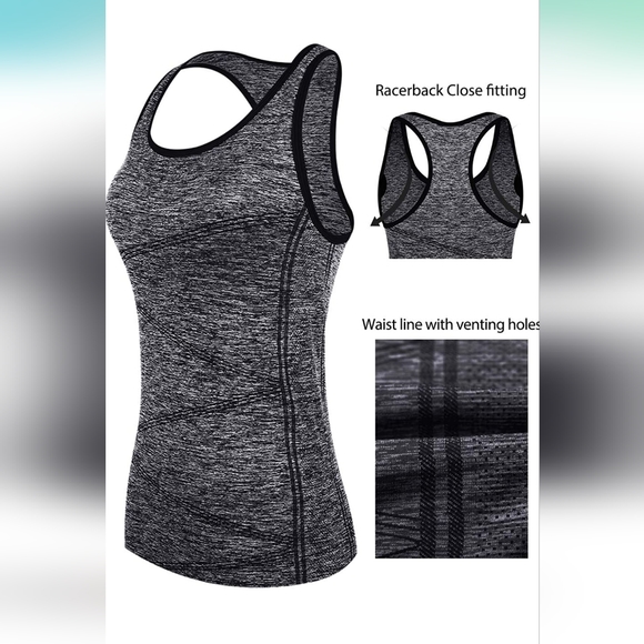 Disbest Yoga Tank Top, Women's Performance Stretchy Sports Workout top XL - Picture 4 of 12